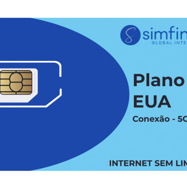 imagem de um chip internacional plano eua - simfinity