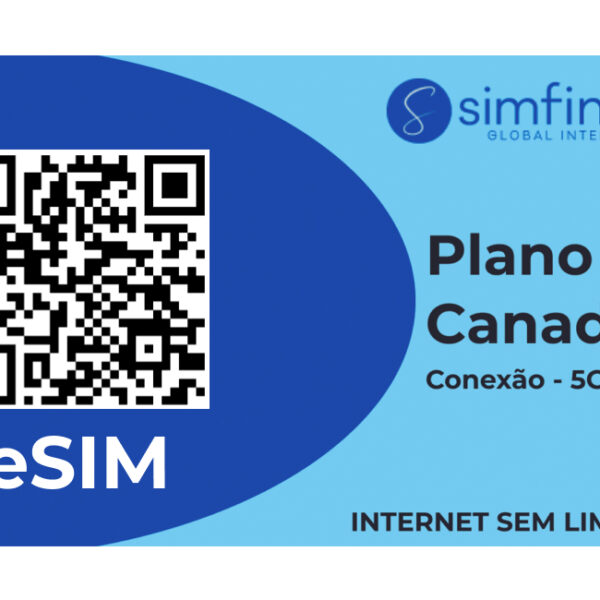 Foto de um chip internacional para o canada ou america do norte - simfinity